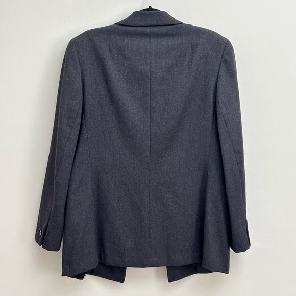 Vintage Classic Charcoal Gray Oversized Wool Sports Coat Blazer Women’s Size 12 - Picture 7 of 10